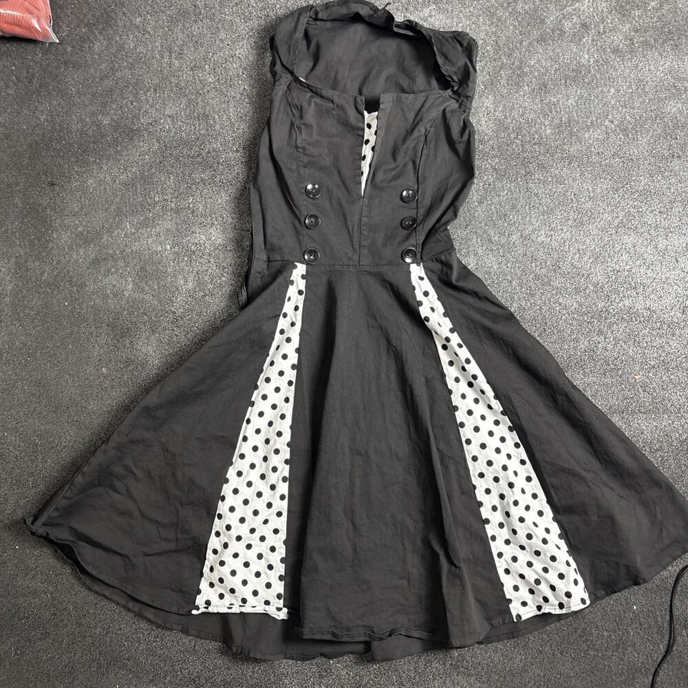 Womens Sleeveless Polka Dot Retro 50s Vintage Style Cocktail Party Swing Dresses